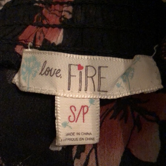 Love, Fire | Synthetic Mock Neck black floral midi dress - Picture 5 of 15